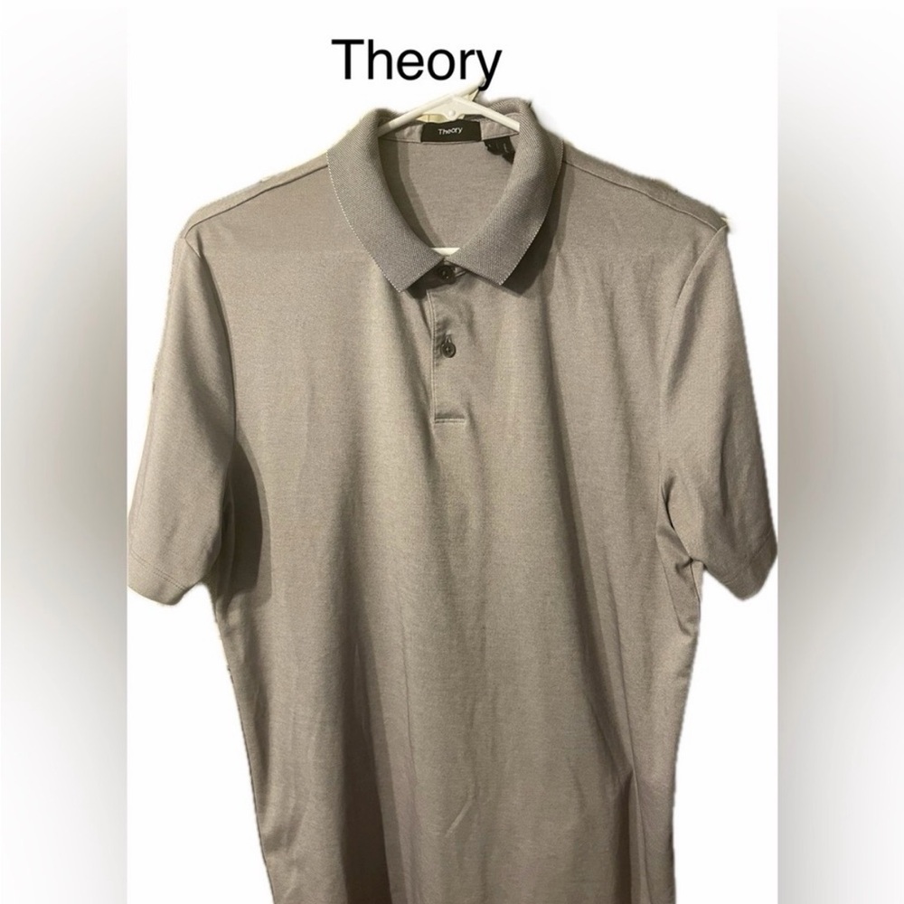 Theory Polo Shirt Large Brown